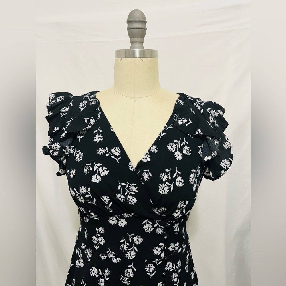 Kate Spade boho black floral dress